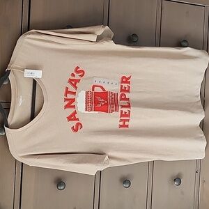 SANTAS LITTLE HELPER CHRISTMAS TEE MENS SIZE XL